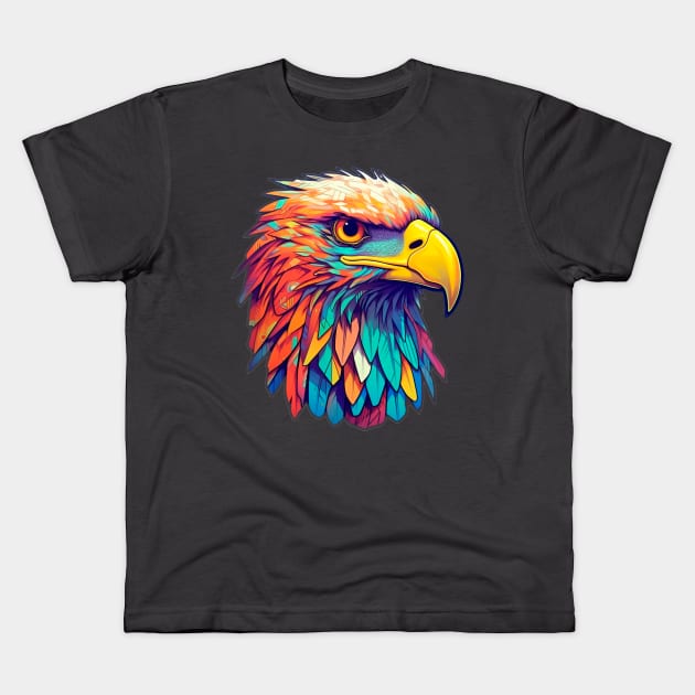 colored eagle Kids T-Shirt by NirckStore